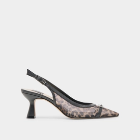 LORINE HEELS LEOPARD MESH Wind - resistant