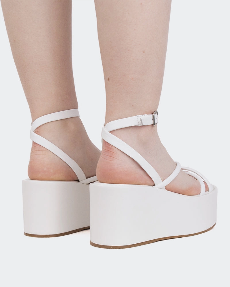 Dionira White Leather Premium Durability Iconic lining