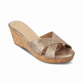 AIYANA- BRONZE WEDGES Effortless Walk