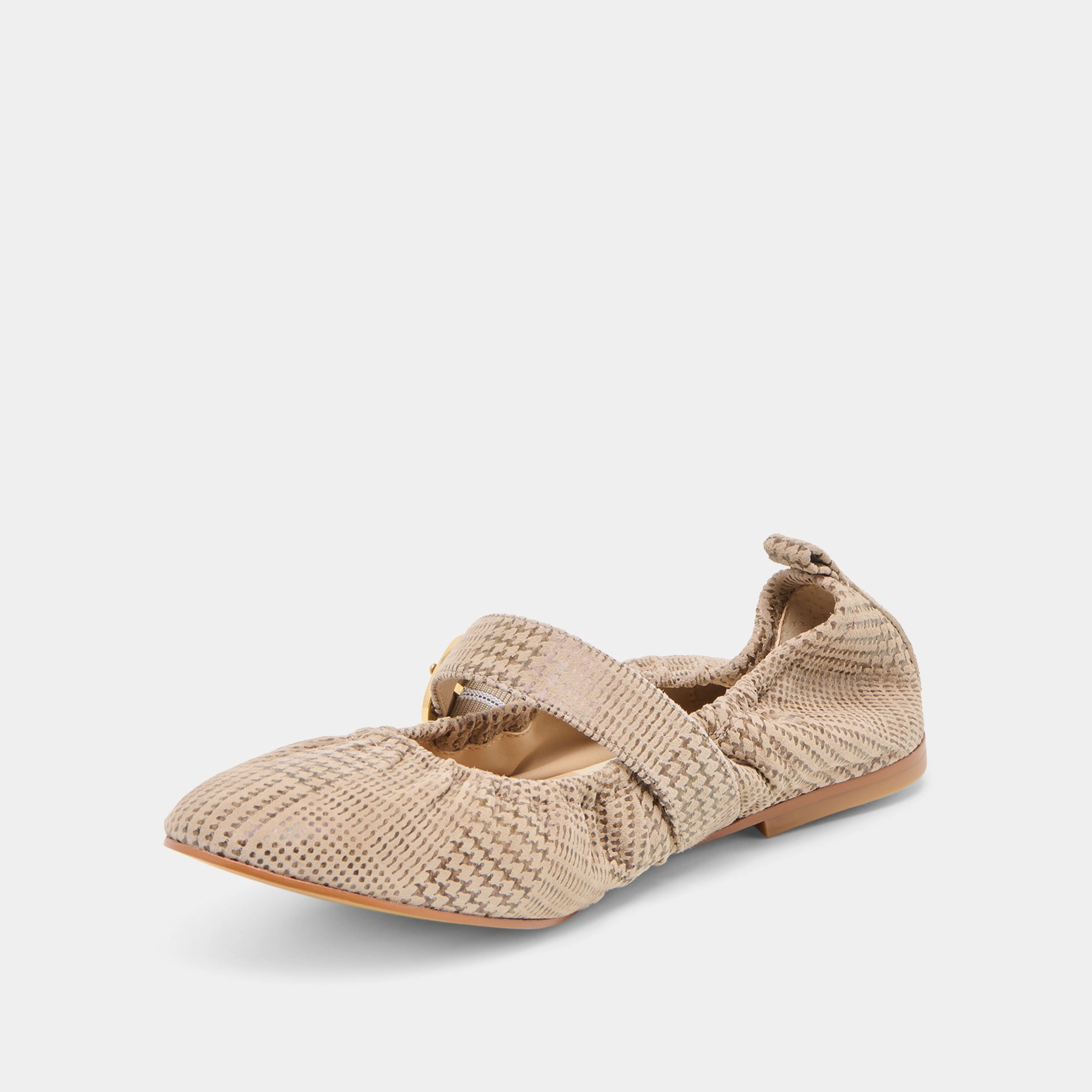 football players - specific functions CAELY BALLET FLATS HERRINGBONE PRINTED SUEDE