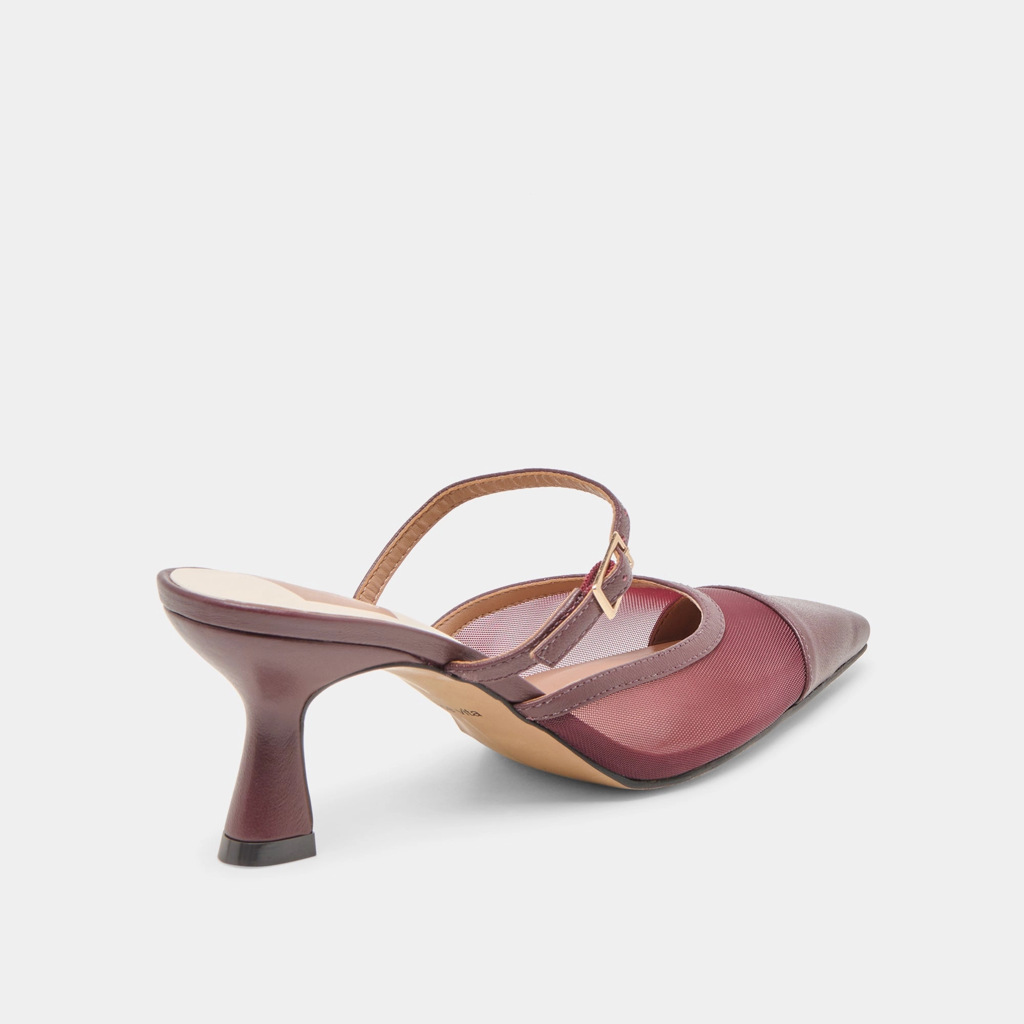 LOYD HEELS BURGUNDY MESH Zip Closure most yoga
