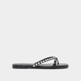 LUCCA PEARL SANDALS BLACK PEARLS flexible user