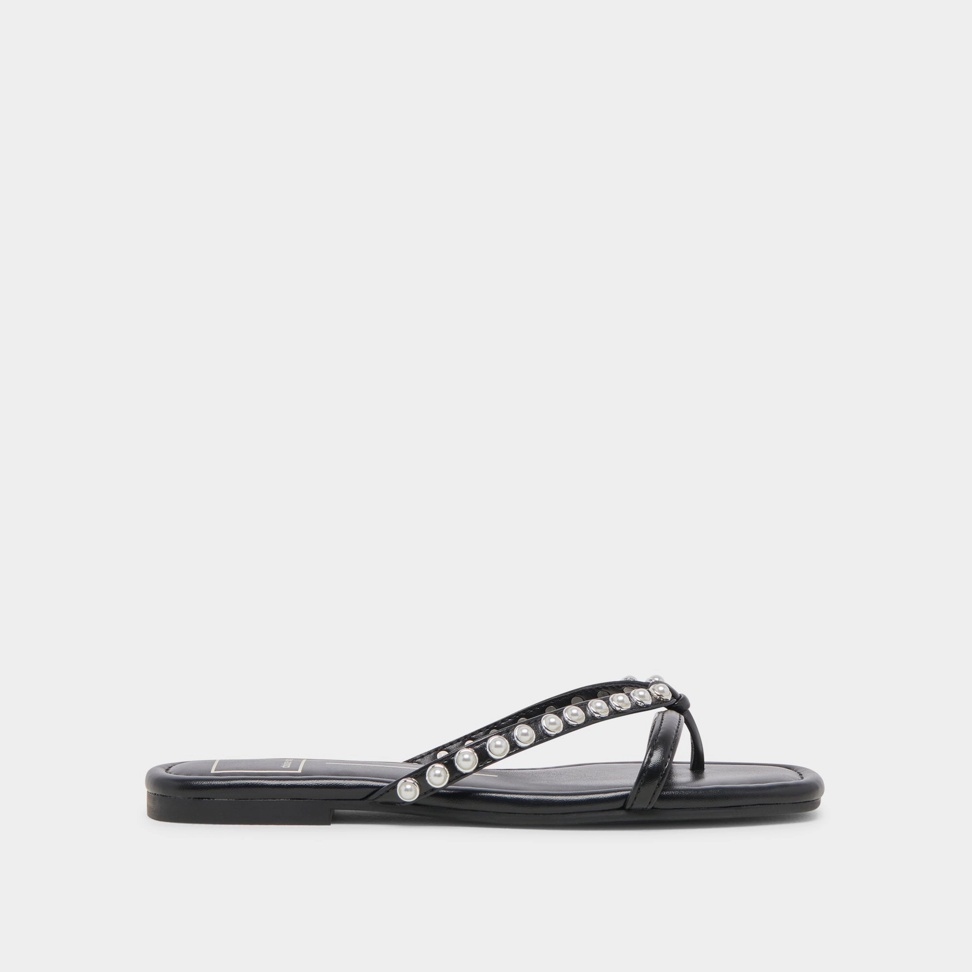 LUCCA PEARL SANDALS BLACK PEARLS flexible user