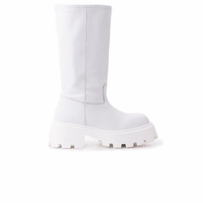 Lucius White Leather Transitional Season