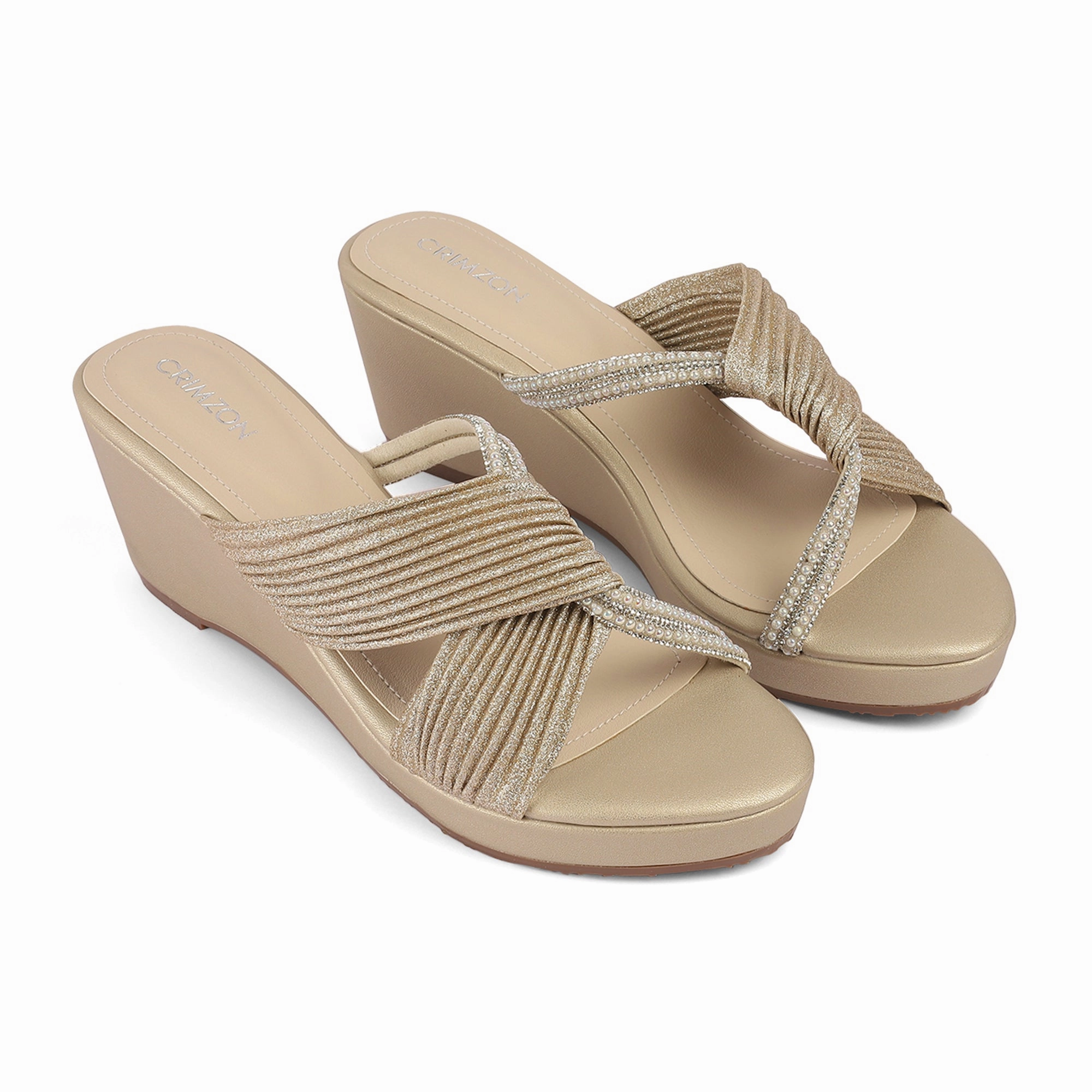 LULU- ANTIQUE SILVER WEDGES Low Weight