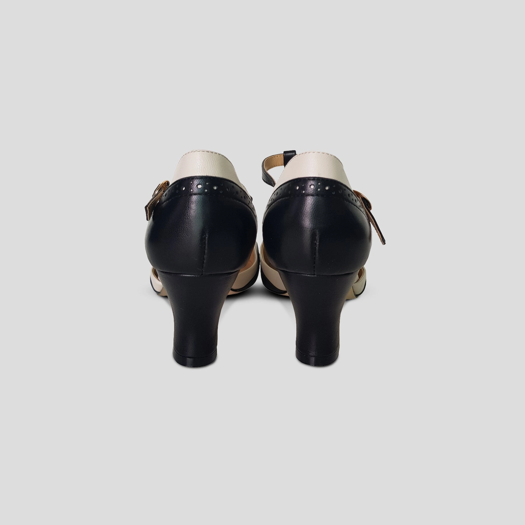 Mid Heel Quick Shift Luxe Parisienne (Black/Ivory)