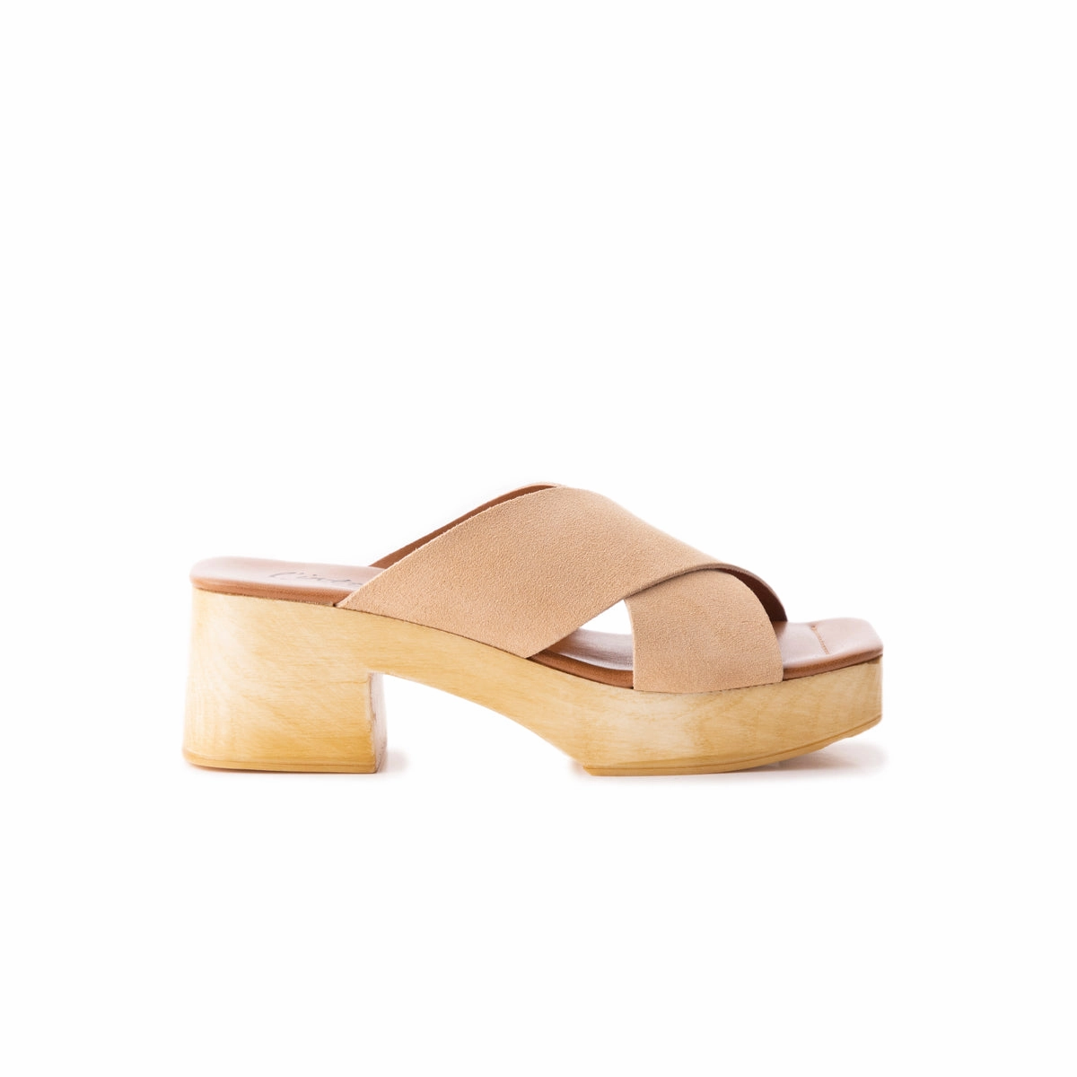 Platform Sole Breathable Walking Shoes Esm??e Nude Suede