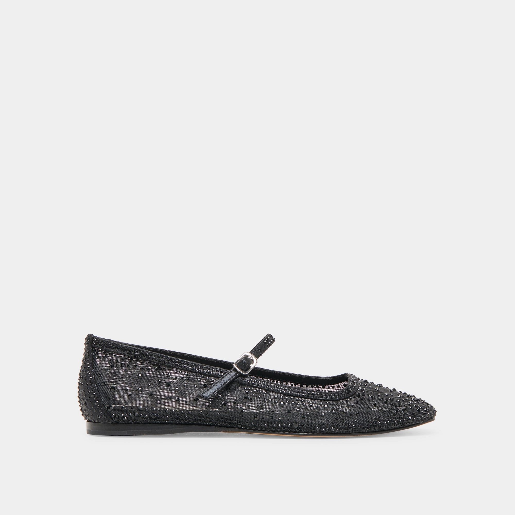 foremost mountain - specific functions REYES CRYSTAL BALLET FLATS BLACK MESH