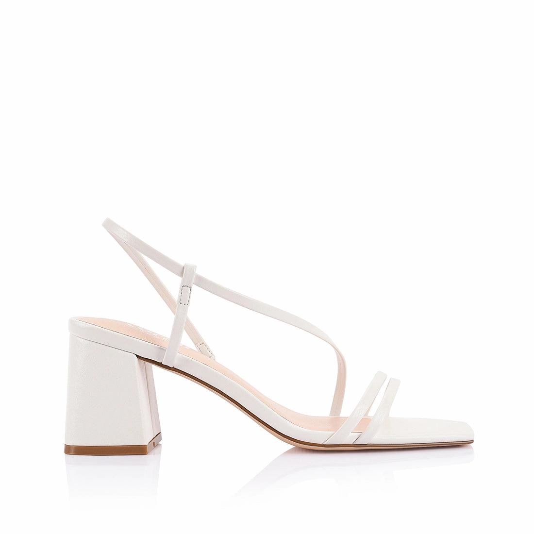 Stormi Block Heel Sandals - Chalk White Look Shade Style Pace