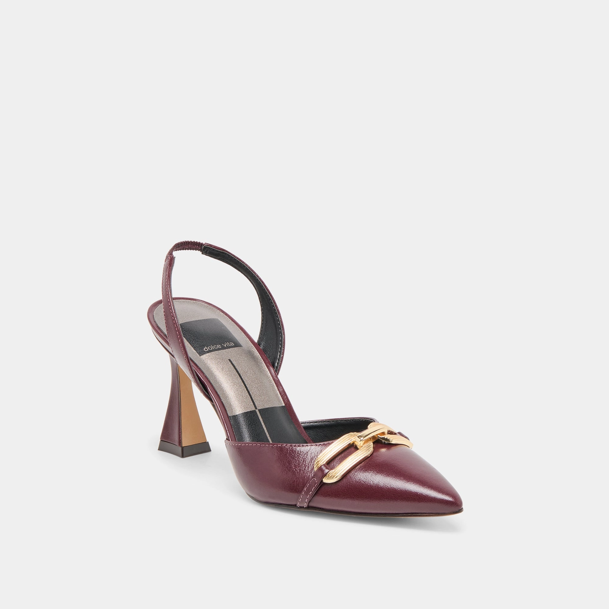 Quick Drying Interior MALIK HEELS CRANBERRY CRINKLE PATENT