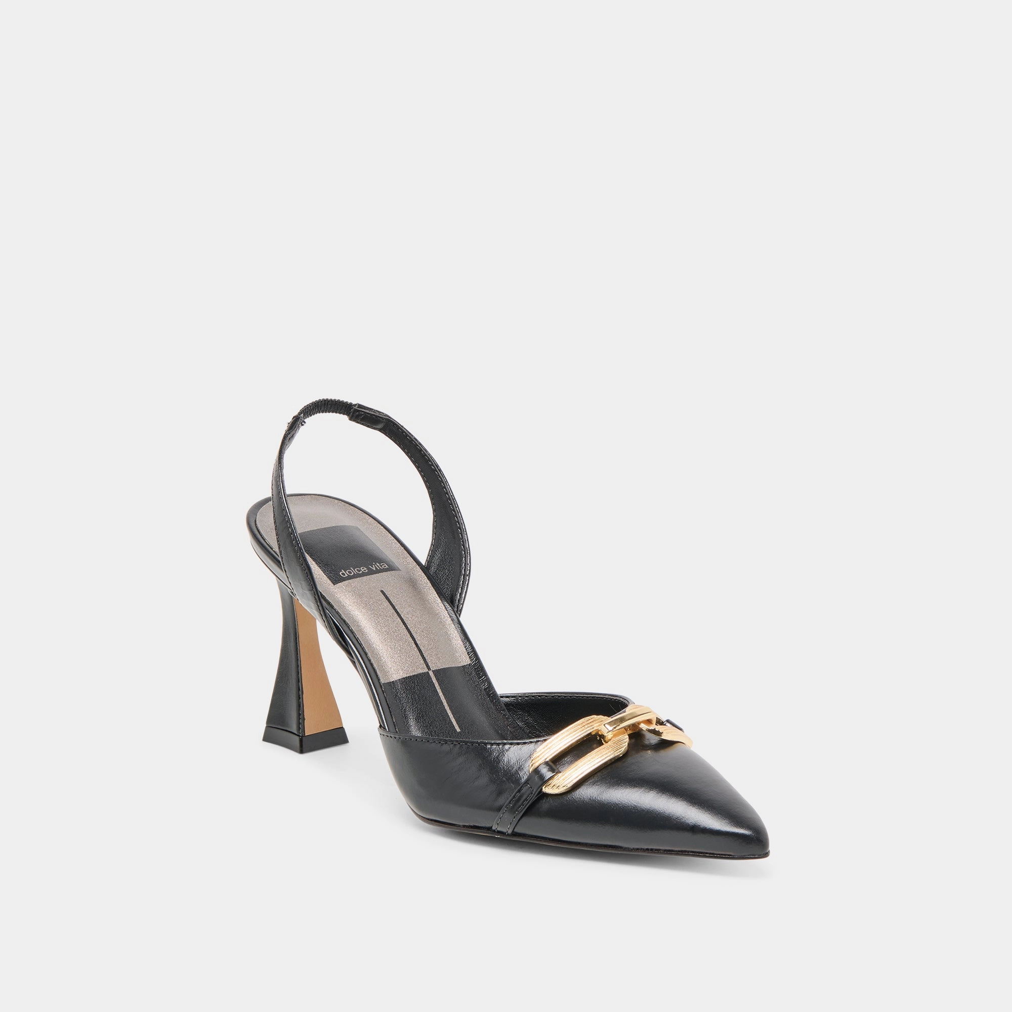 hue Wide fit MALIK HEELS MIDNIGHT CRINKLE PATENT