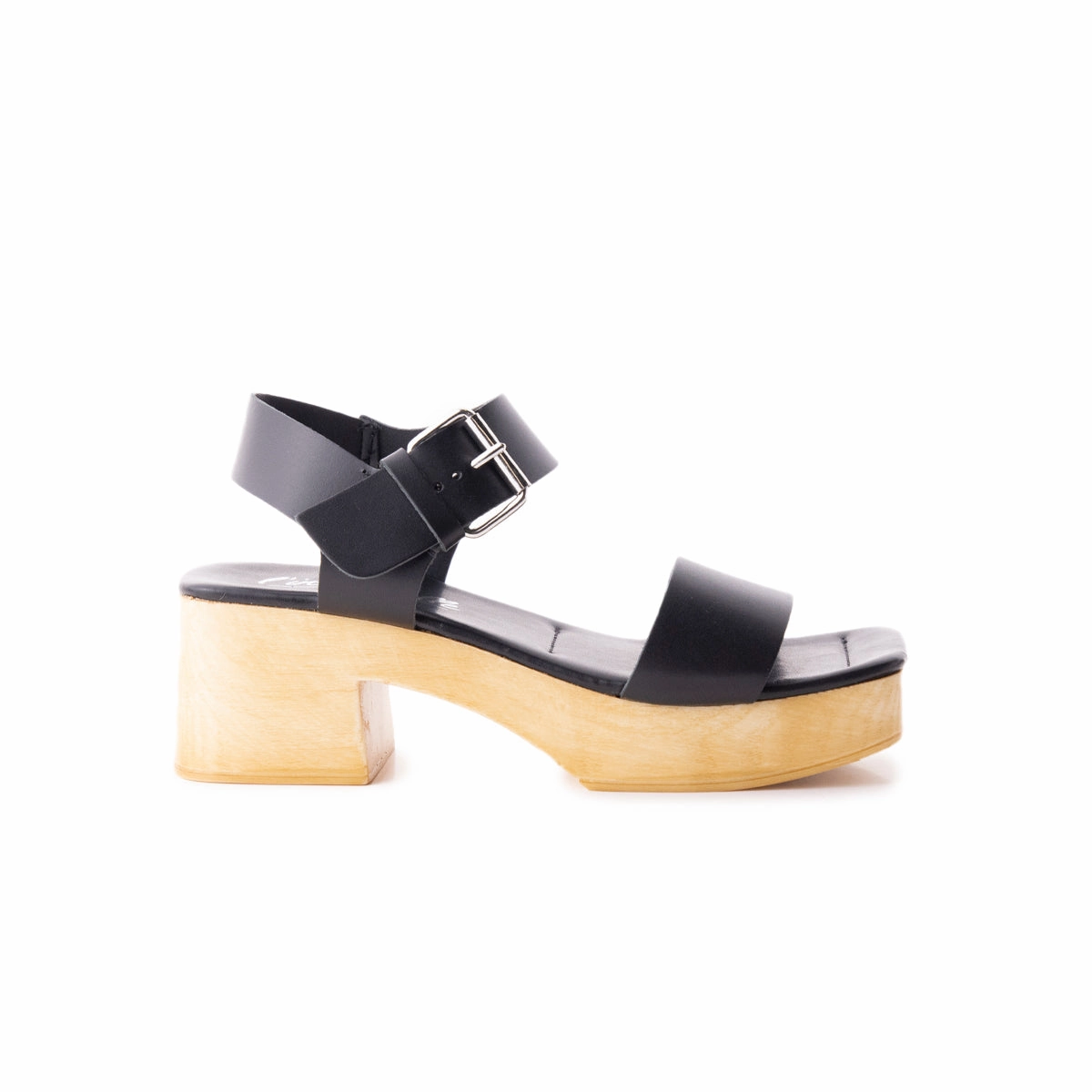 Fashionable Beach Footwear Marion Black Leather