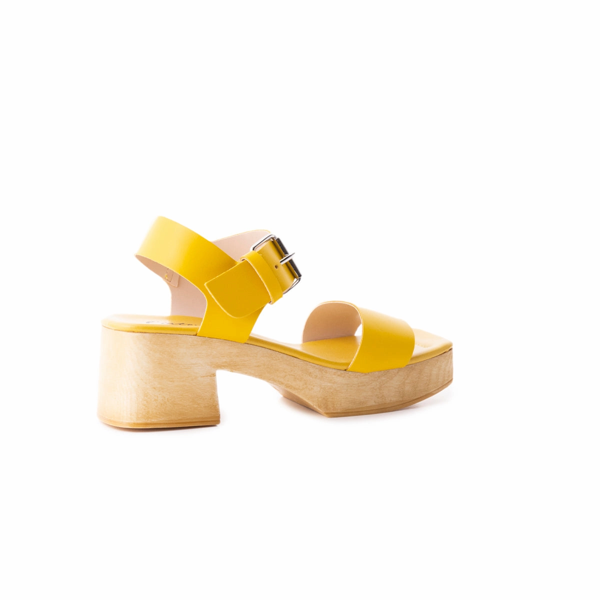 Marion Mustard Leather wedge sandals Park Date