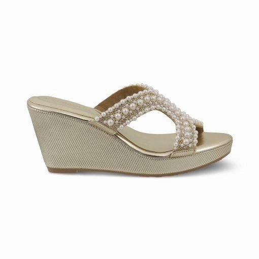 MARWA- PEARL GOLD WEDGES Modern Glow