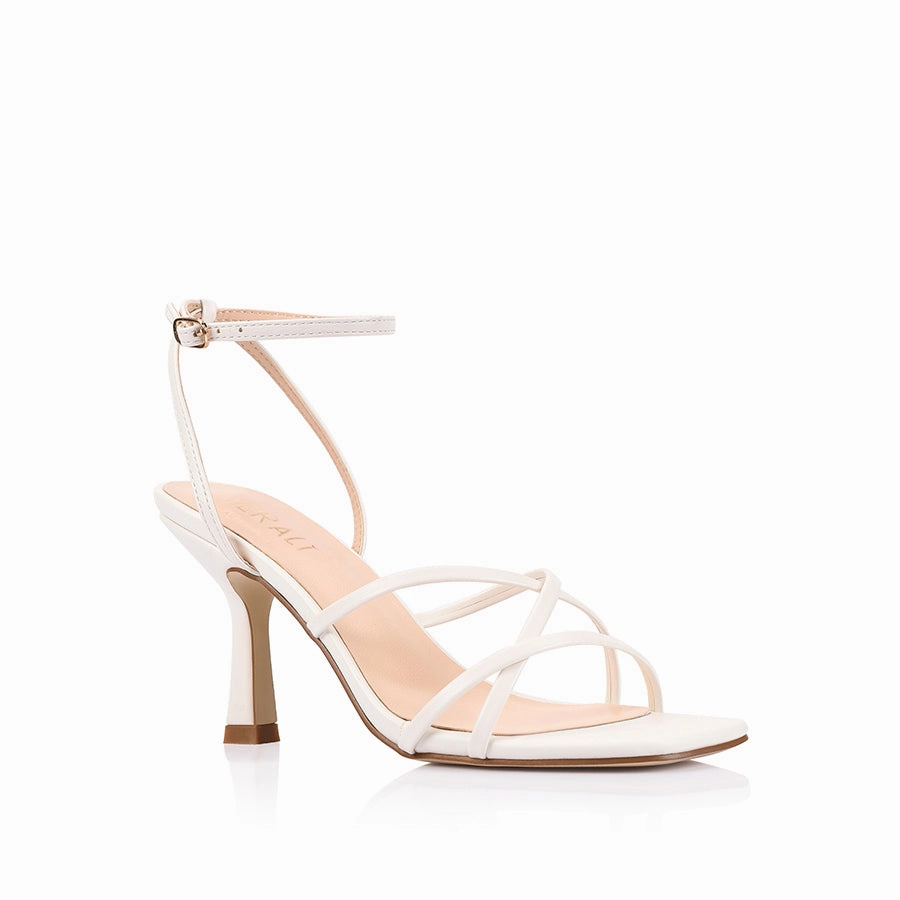 Penelope Strappy Sandals - Chalk White In office Matte Edge