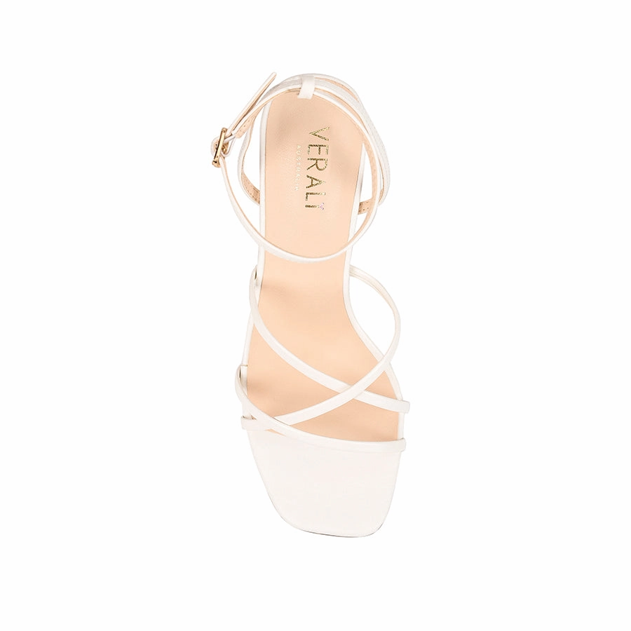 Penelope Strappy Sandals - Chalk White Smart Uniform