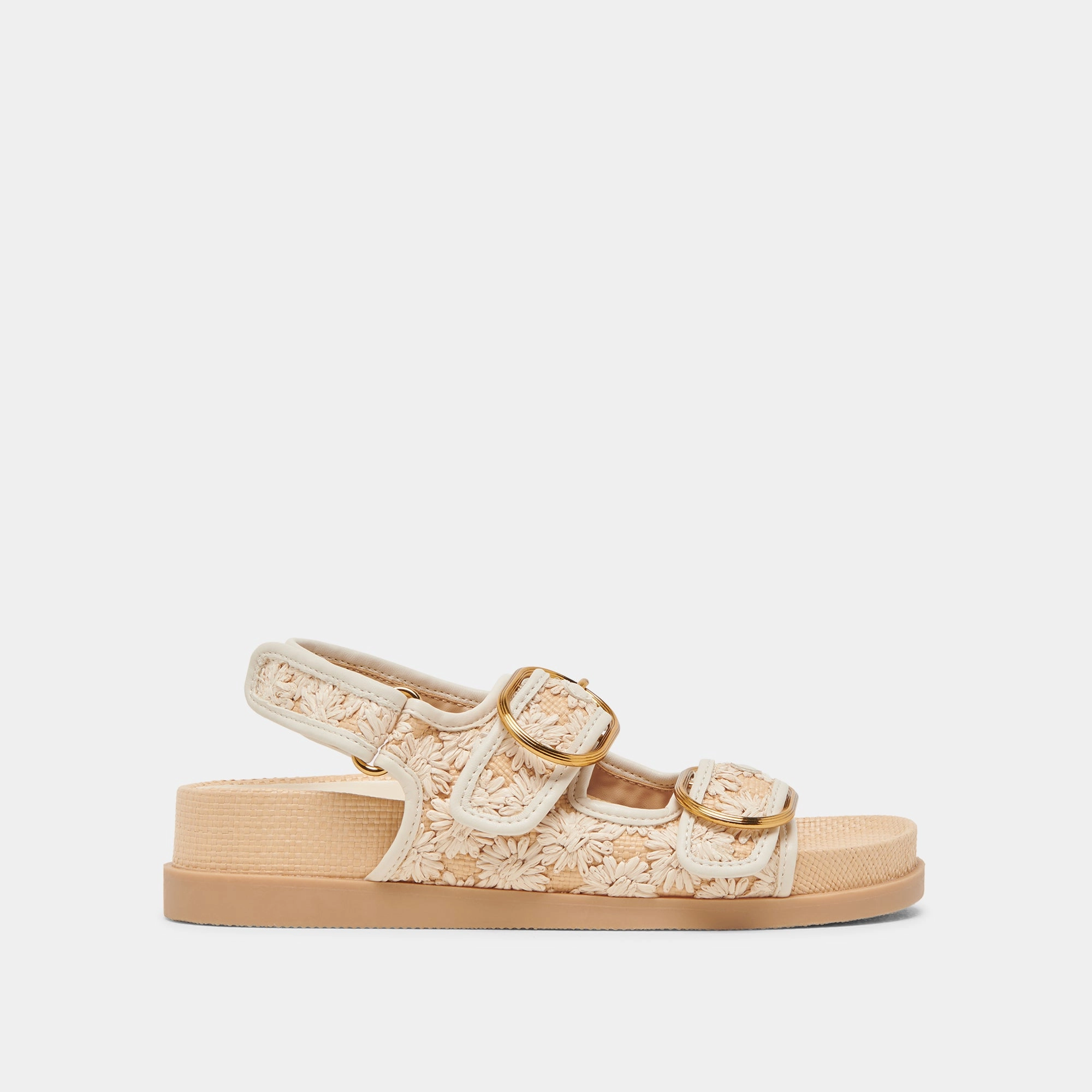 STARLA SANDALS CREME FLORAL RAFFIA Comfortable Feel