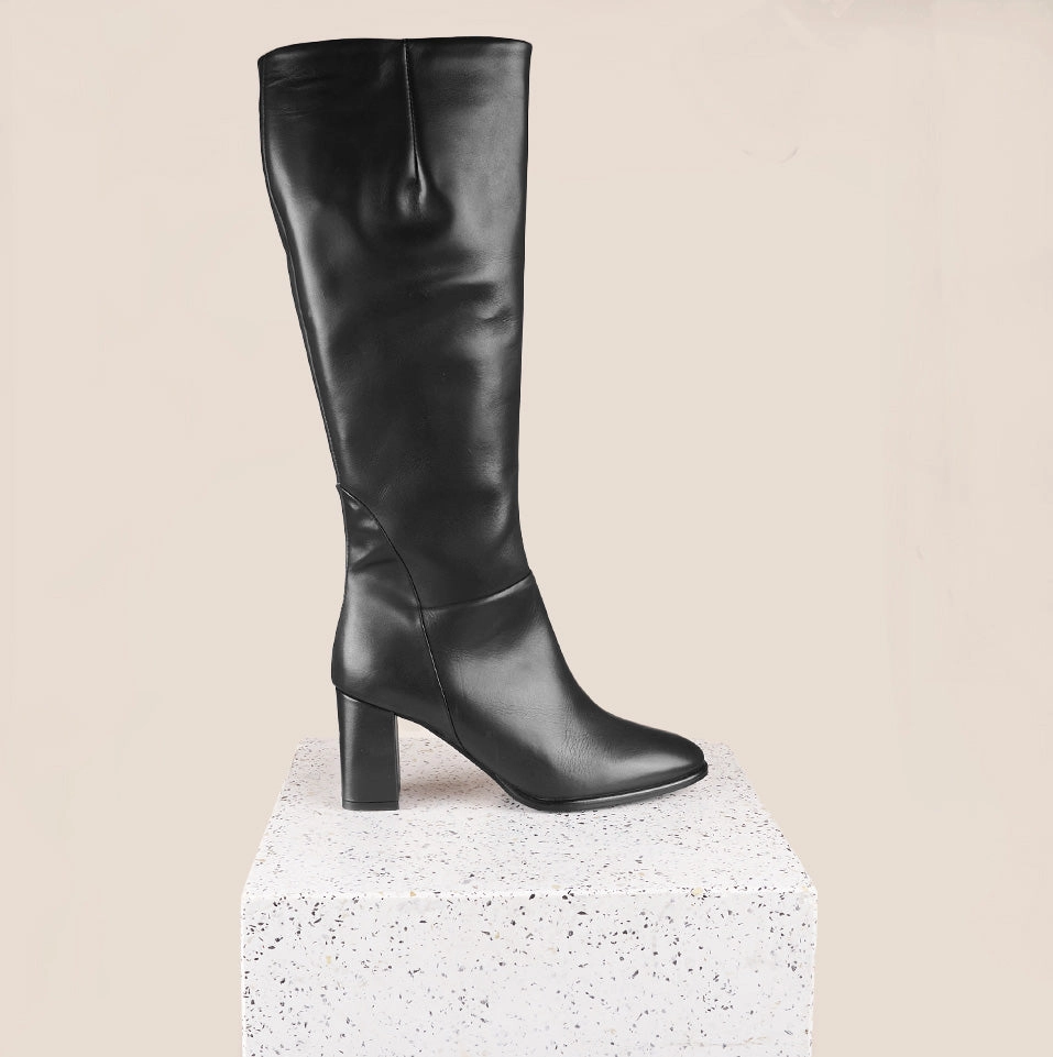 Padova - Black Leather Ankle padding