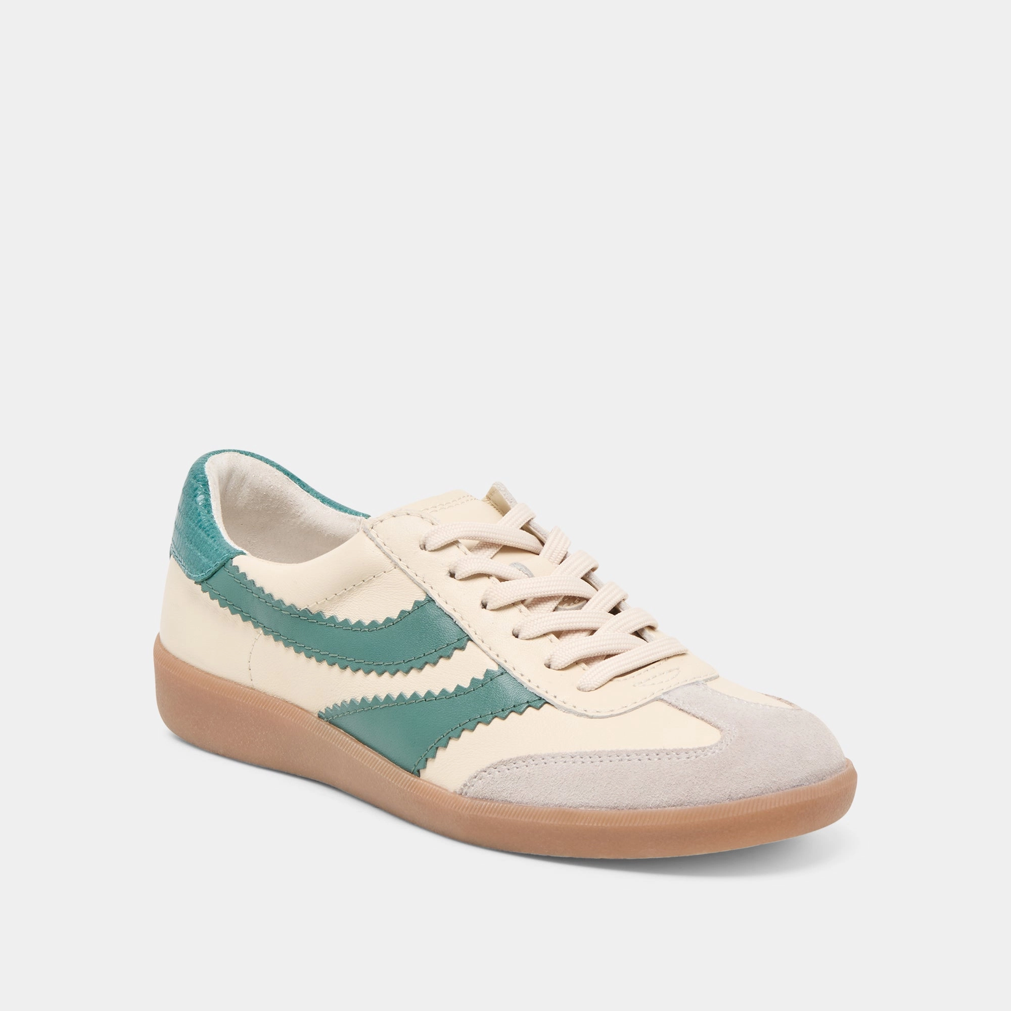 Eco Friendly Leather MERIT SNEAKERS WHITE GREEN LEATHER