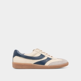 Rubber Sole Structured grip MERIT SNEAKERS WHITE NAVY LEATHER