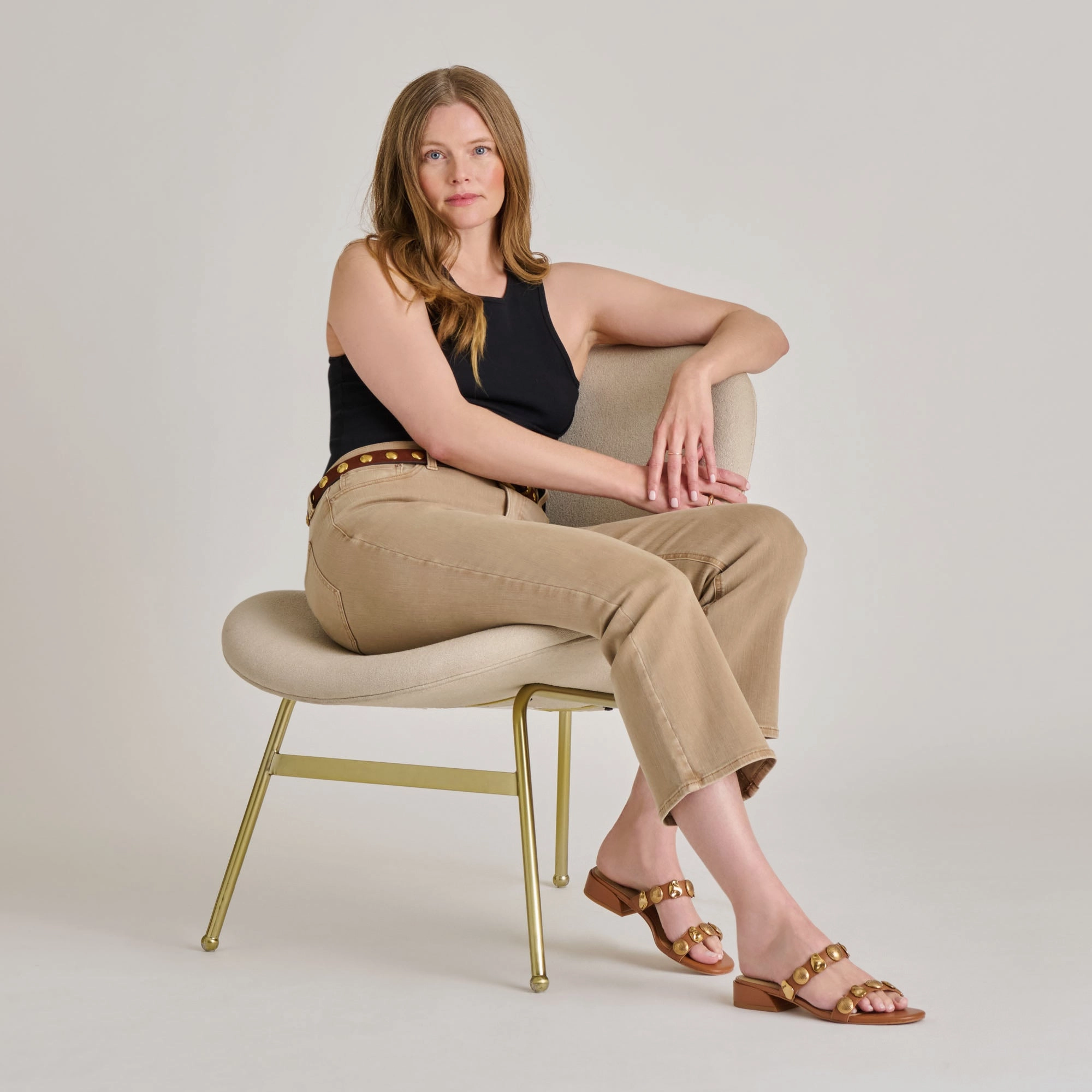 Sculpted durability FARROW SANDALS SADDLE LEATHER