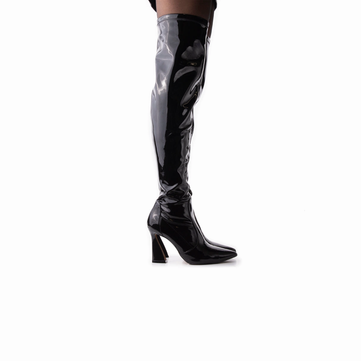 Comfortable ankle support Farmer Dua Lipa Black Patent