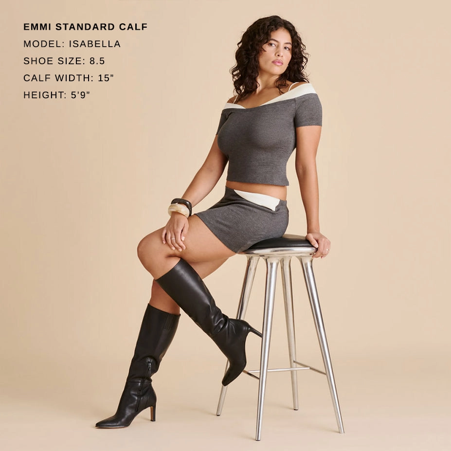 Temperature Regulating Lining precious EMMI BOOTS BLACK LEATHER