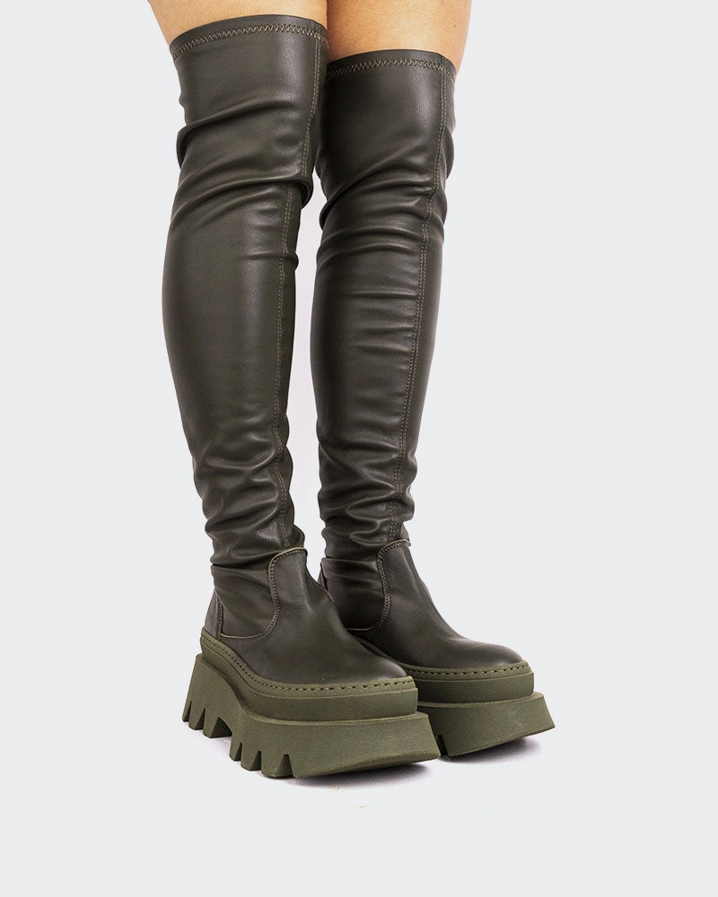 Chunk Heel Trendy Vibe Moncton Military Stretch