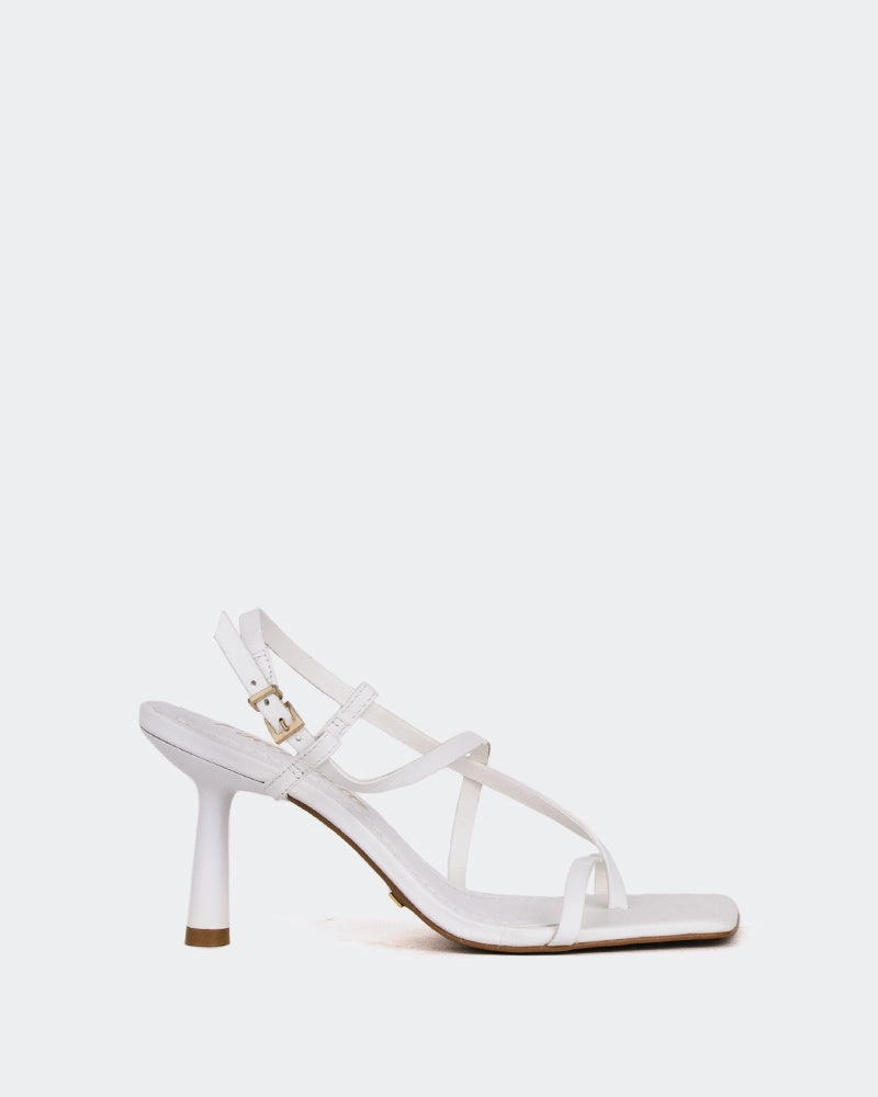 Monterey White Leather stretchy design Breathable Design