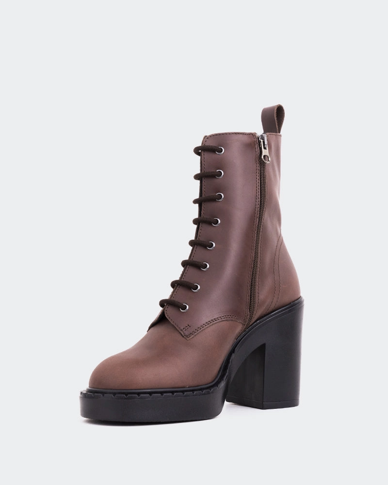 Maldon Brown Leather Weekend Hike Side Zip