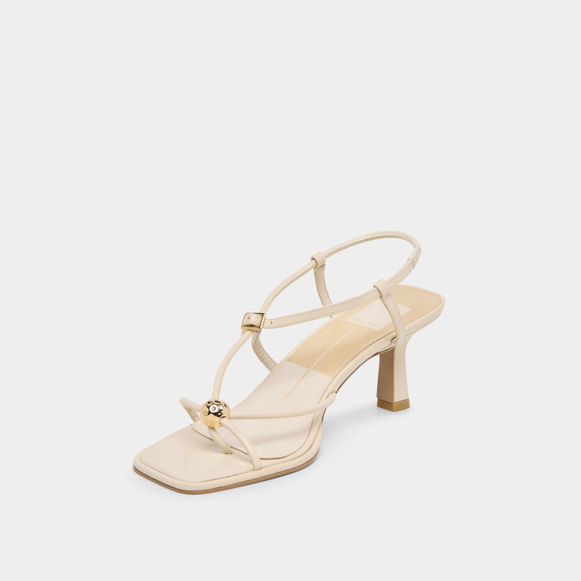 MYLEE HEELS CREME LEATHER beach lovers