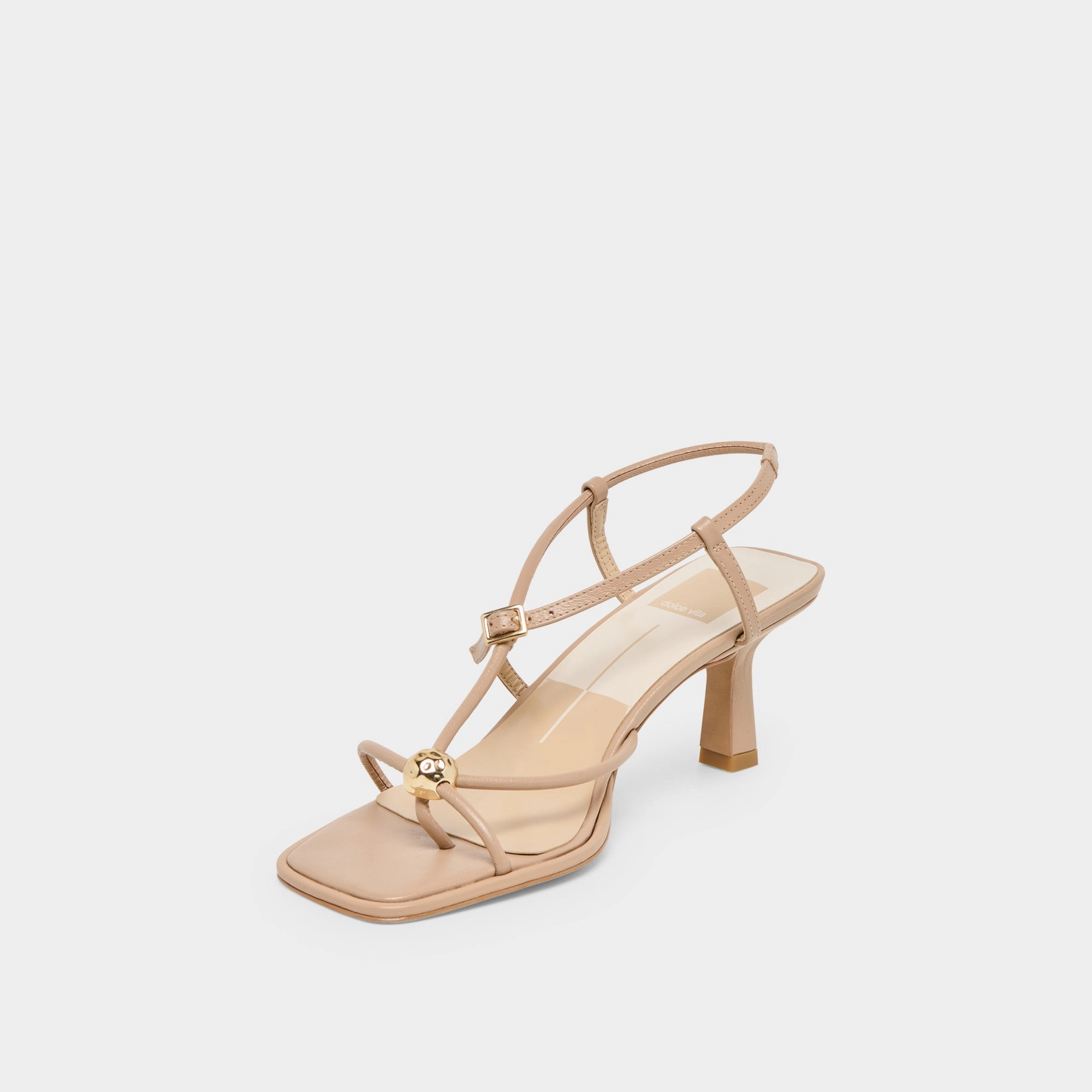 MYLEE HEELS LIGHT TAN LEATHER closed - toe