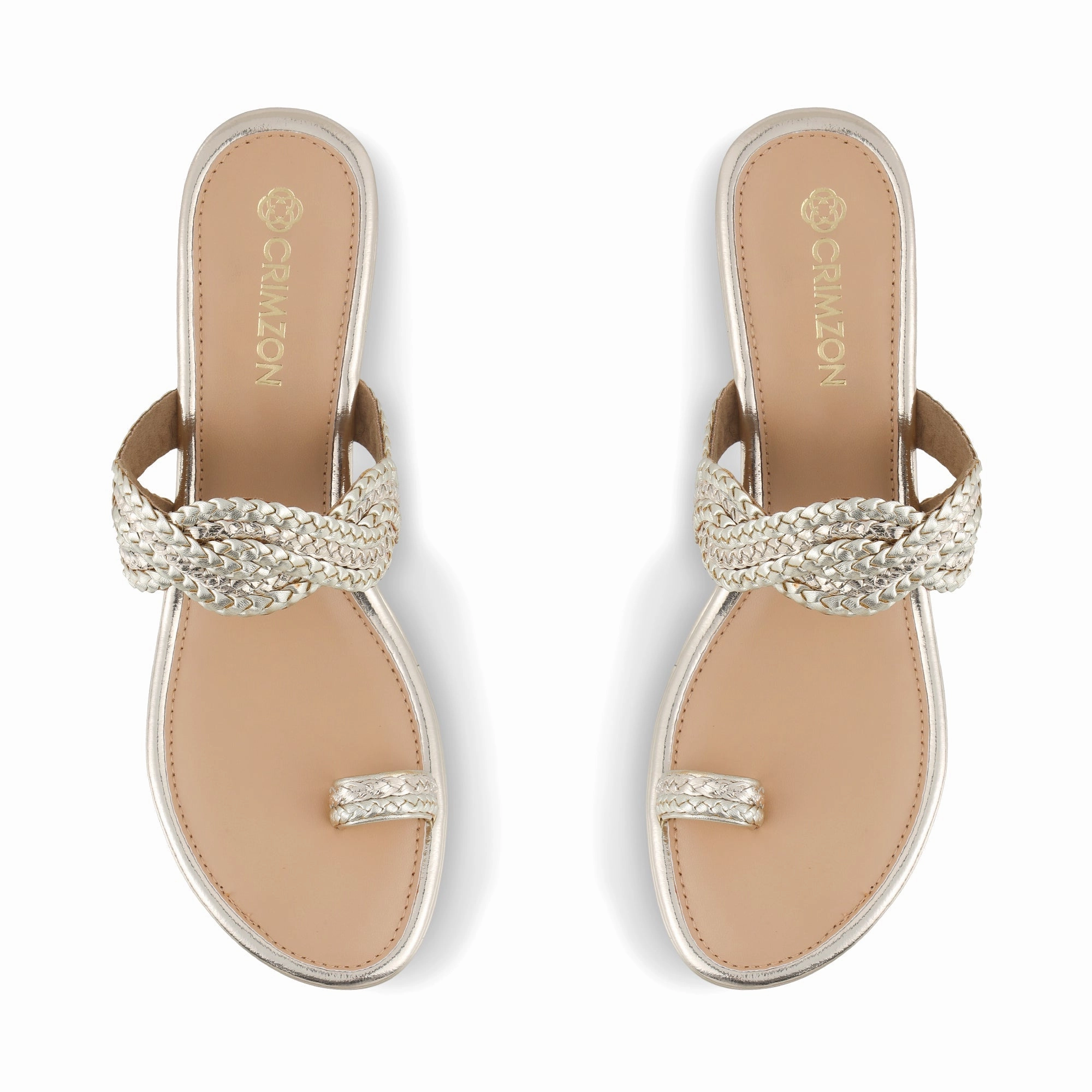 Compression Molded Base Walk Out NAZAKAT- GOLD KOLHAPURIS