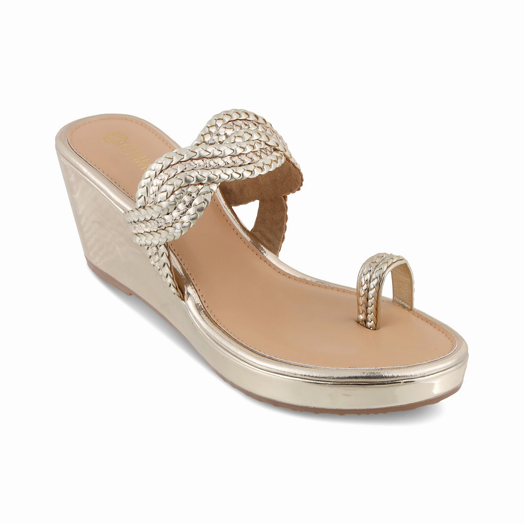 Ground Hug foam NAZAKAT- GOLD KOLHAPURIS