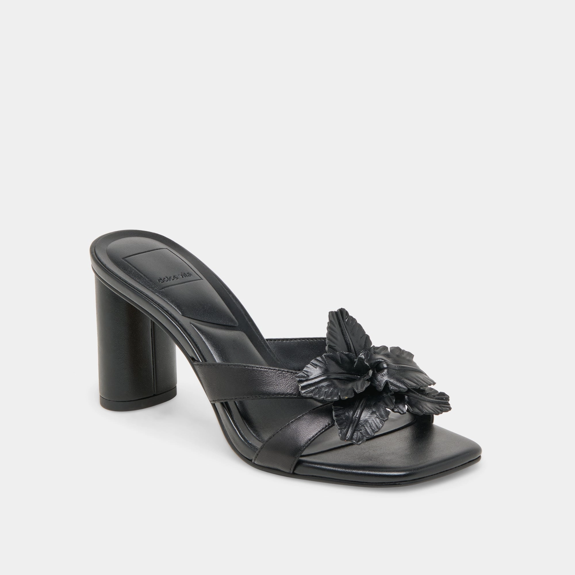 Orthopedic Molded Design Padded Support NIKIL HEELS BLACK LEATHER