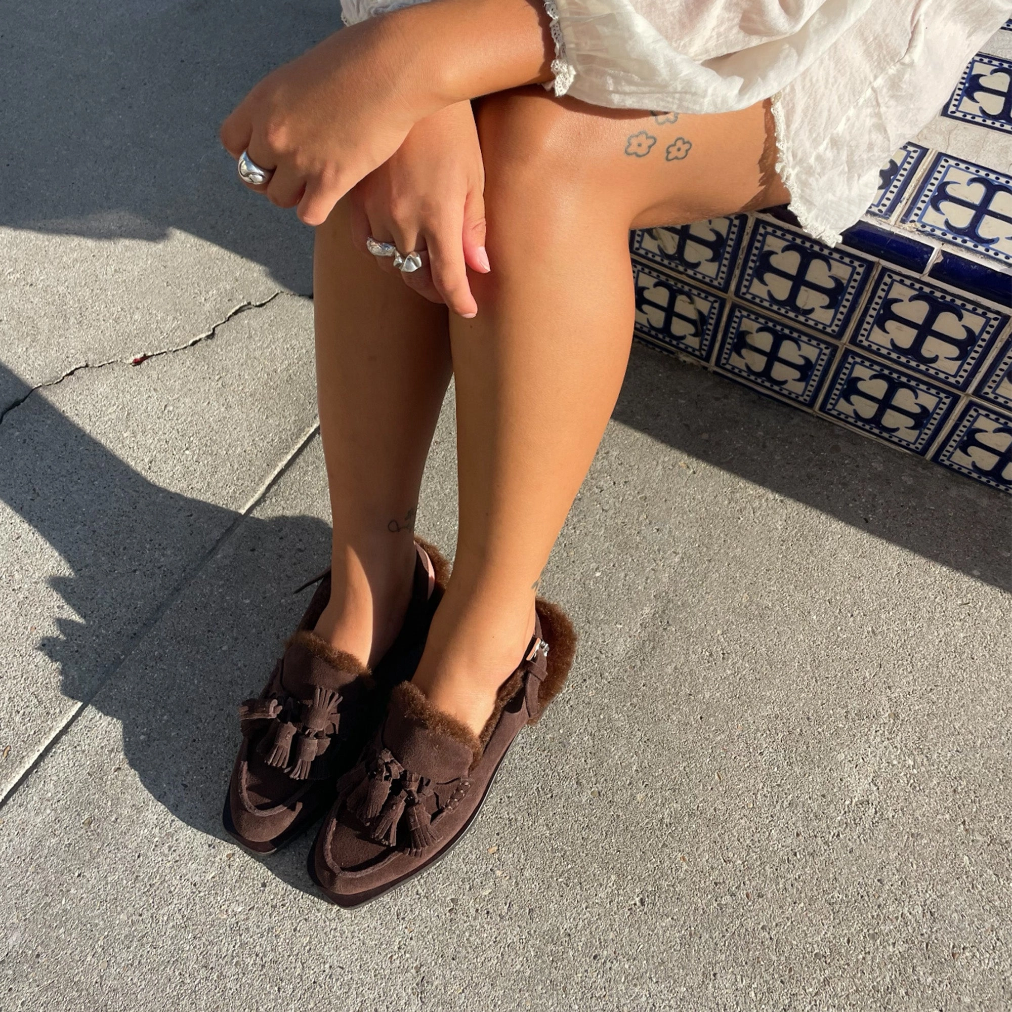 baby HAMLIT PLUSH LOAFERS DK BROWN SUEDE