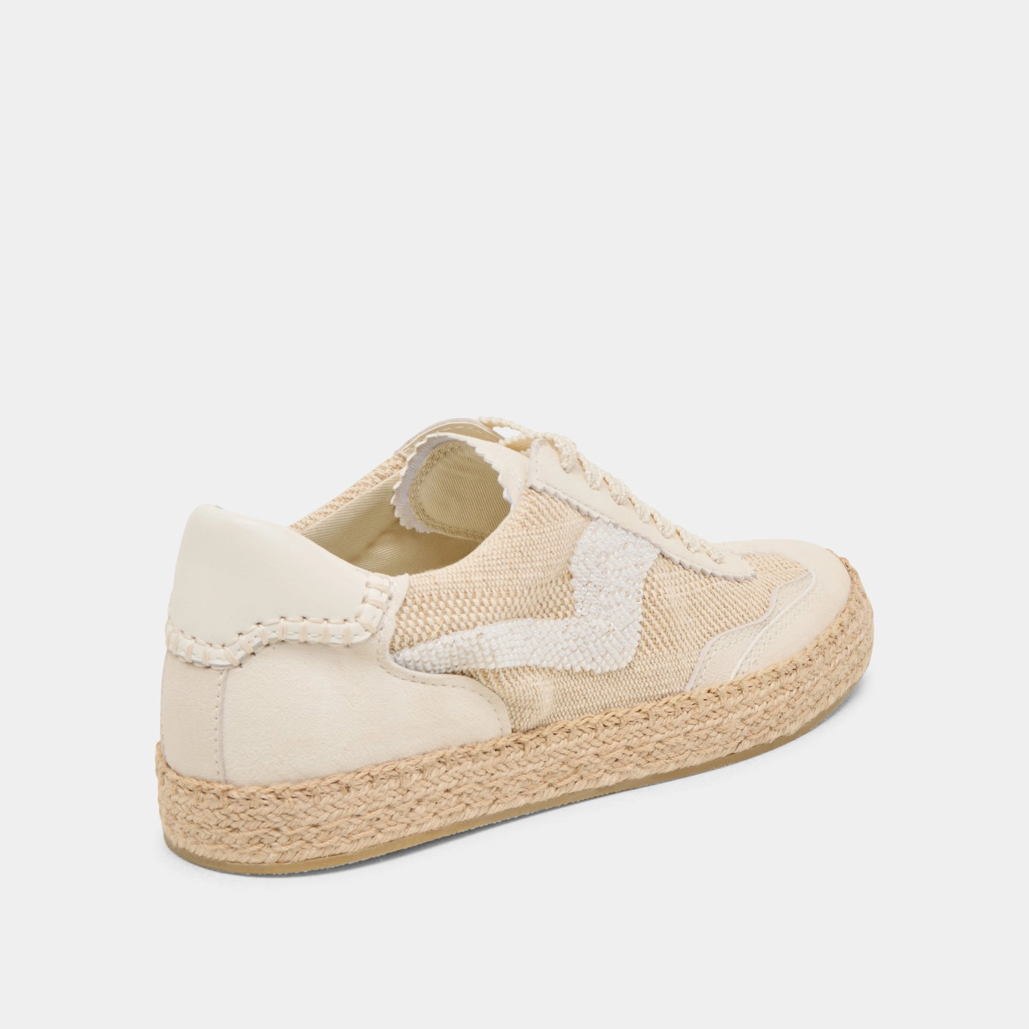 NOTICE ESPADRILLE BEAD SNEAKERS NATURAL MULTI BURLAP Wrinkle-Resistant