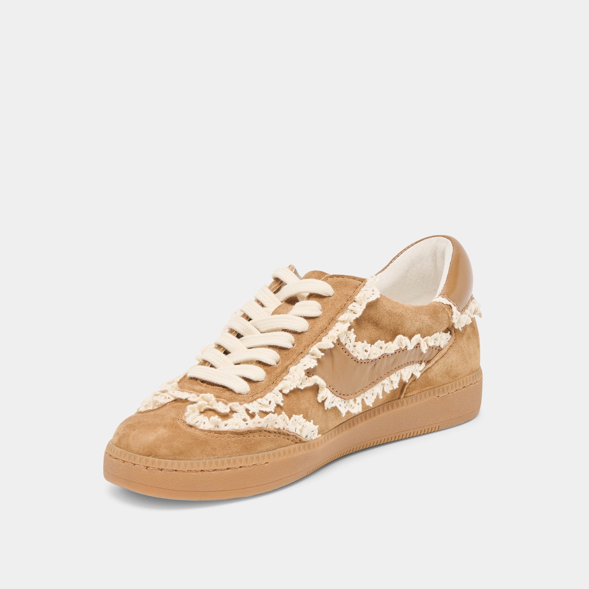 least sporty NOTICE LACE SNEAKERS LT BROWN SUEDE
