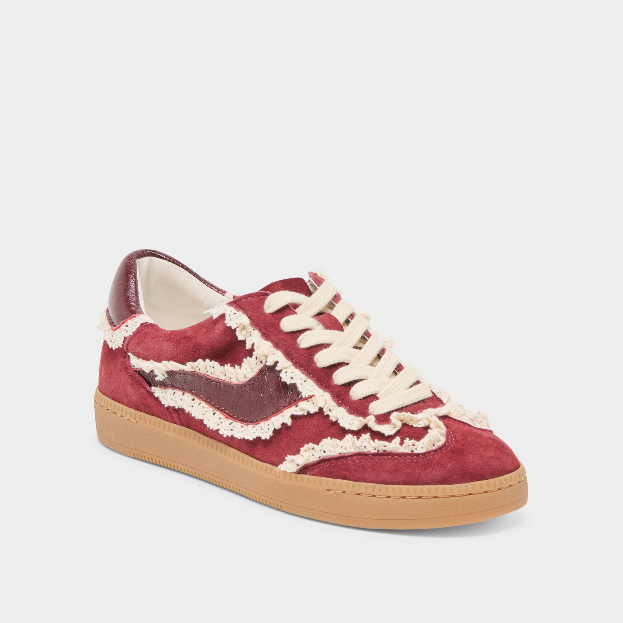 perfect - fit color - scheme NOTICE LACE SNEAKERS OXBLOOD SUEDE