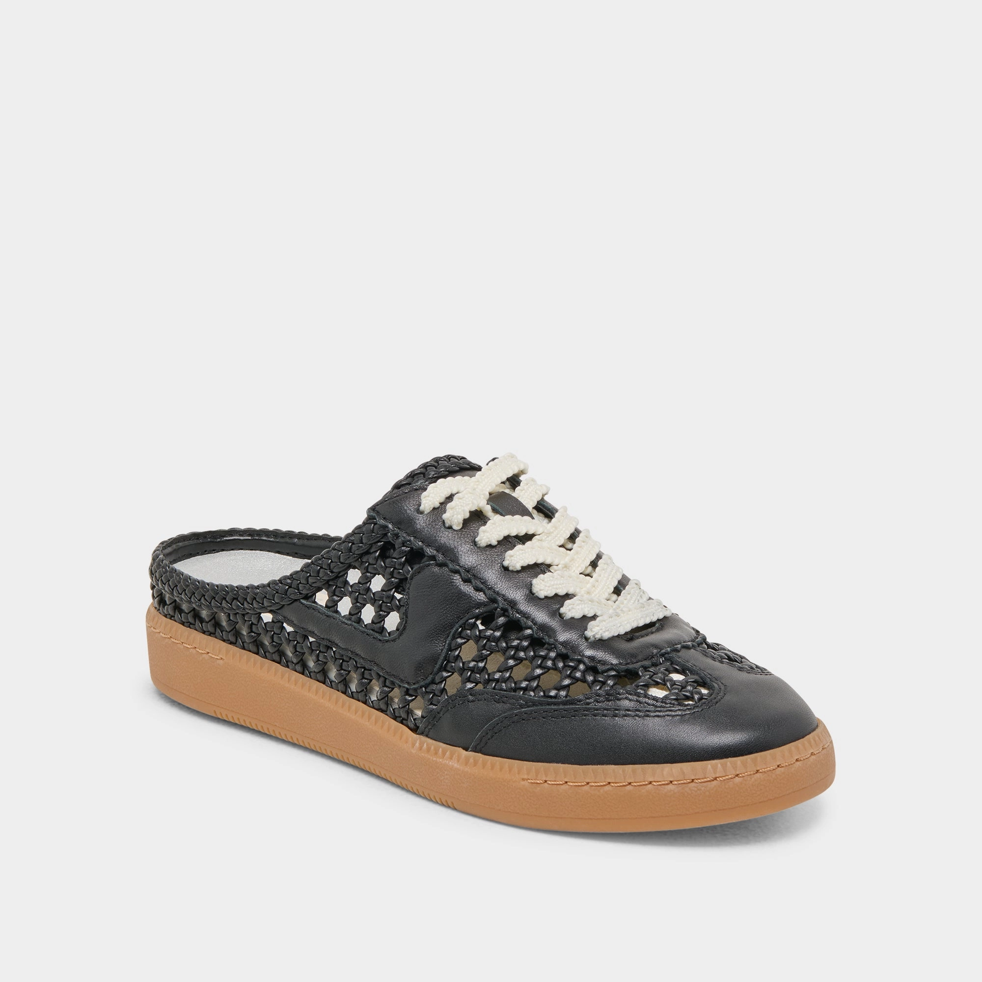 spring - style NOTICE SLIDE WOVEN SNEAKERS BLACK WOVEN STELLA