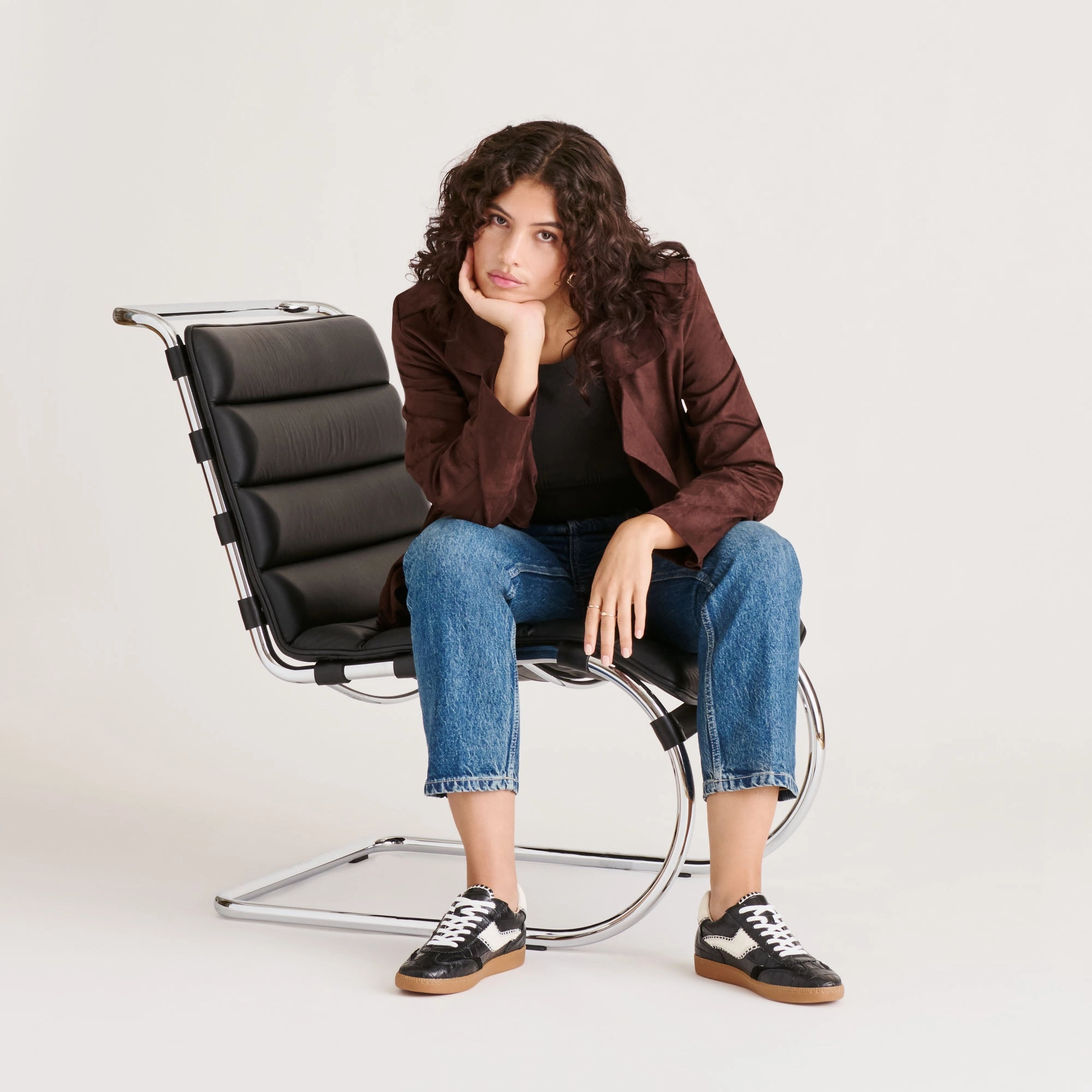 plantar fasciitis support NOTICE STITCH SNEAKERS NOIR CROCO EMBOSSED LEATHER