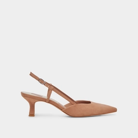 comfort - level ODELA WIDE HEELS TOFFEE SUEDE