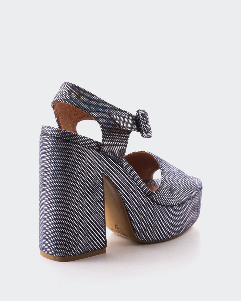 Stafilos Navy Leather Simple Wear Ventilation Ports