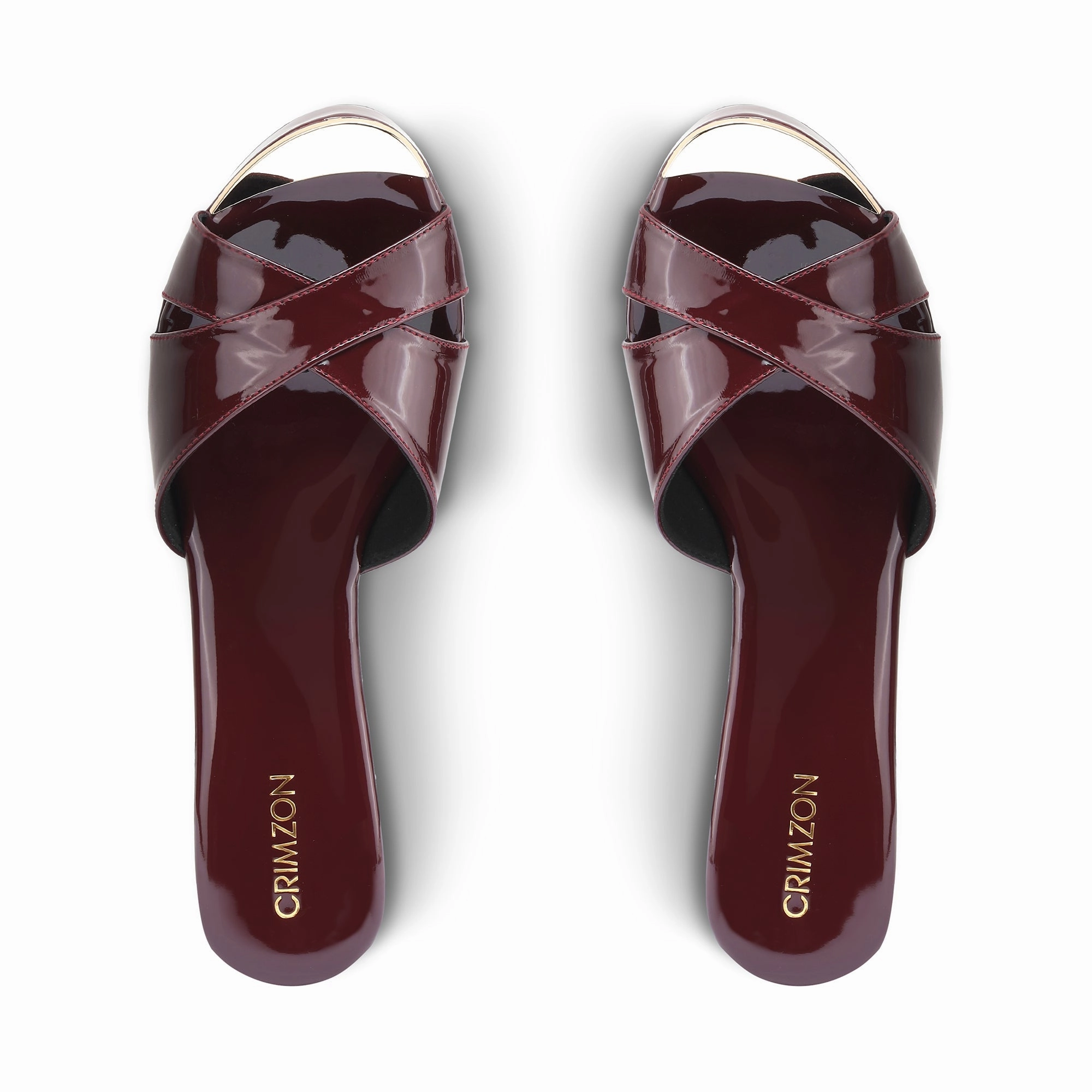 Durable Strap AIYANA- BURGUNDY WEDGES