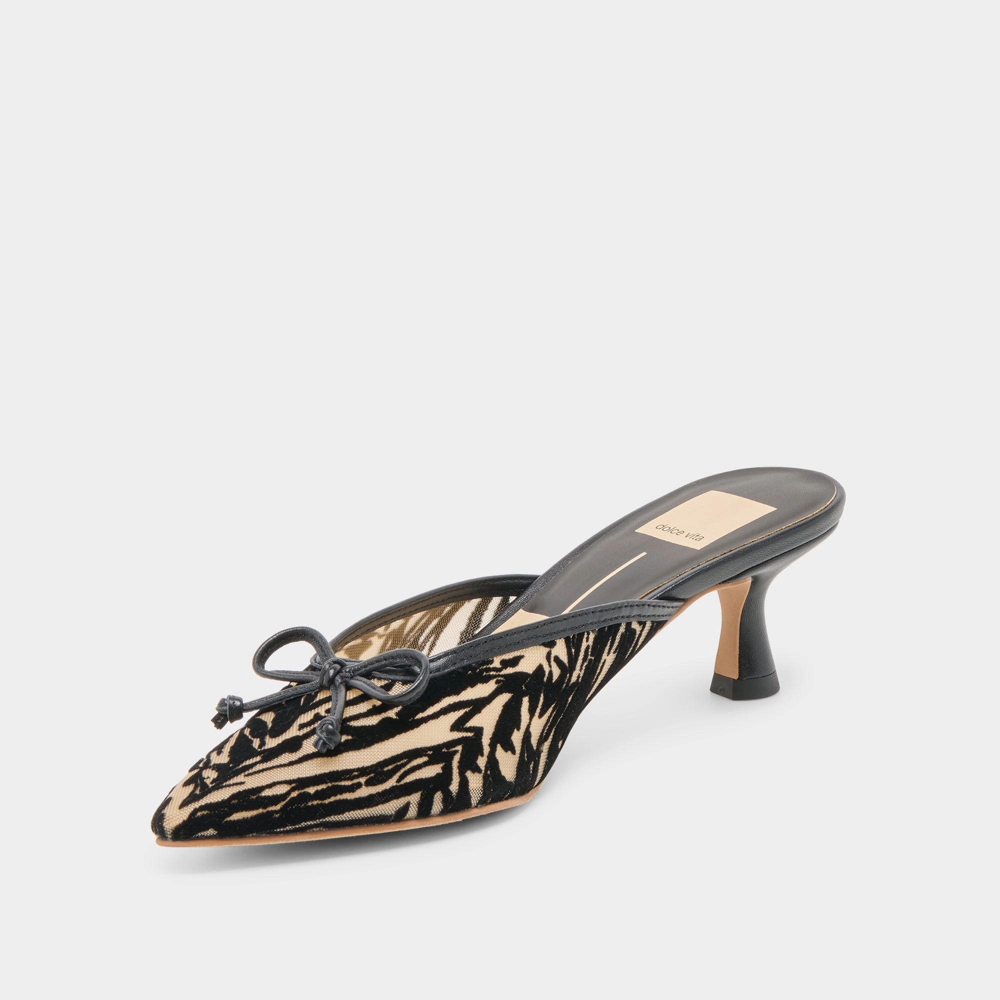 CLEO HEELS ZEBRA VELVET MESH Vibrant breathability