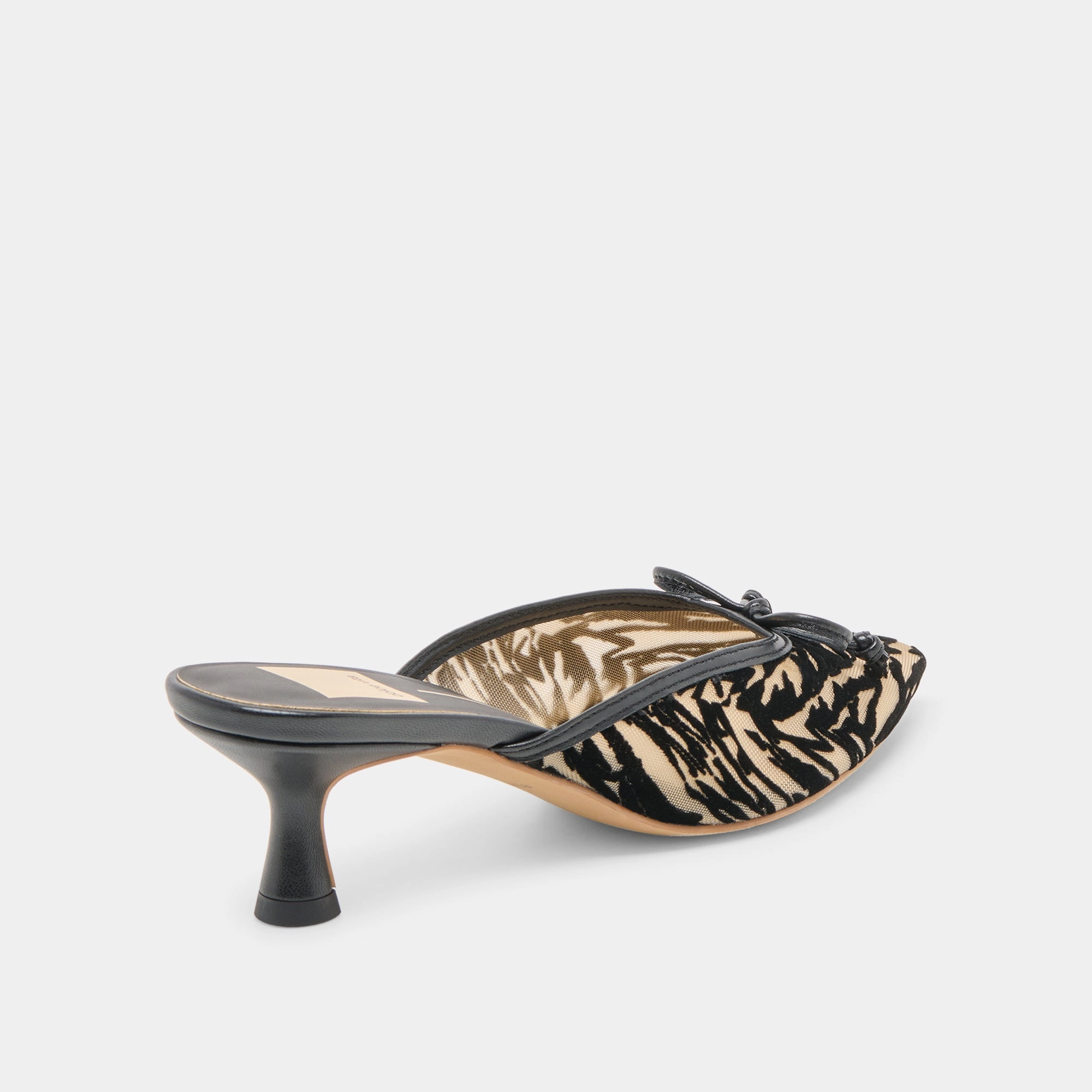 CLEO HEELS ZEBRA VELVET MESH Iconic look
