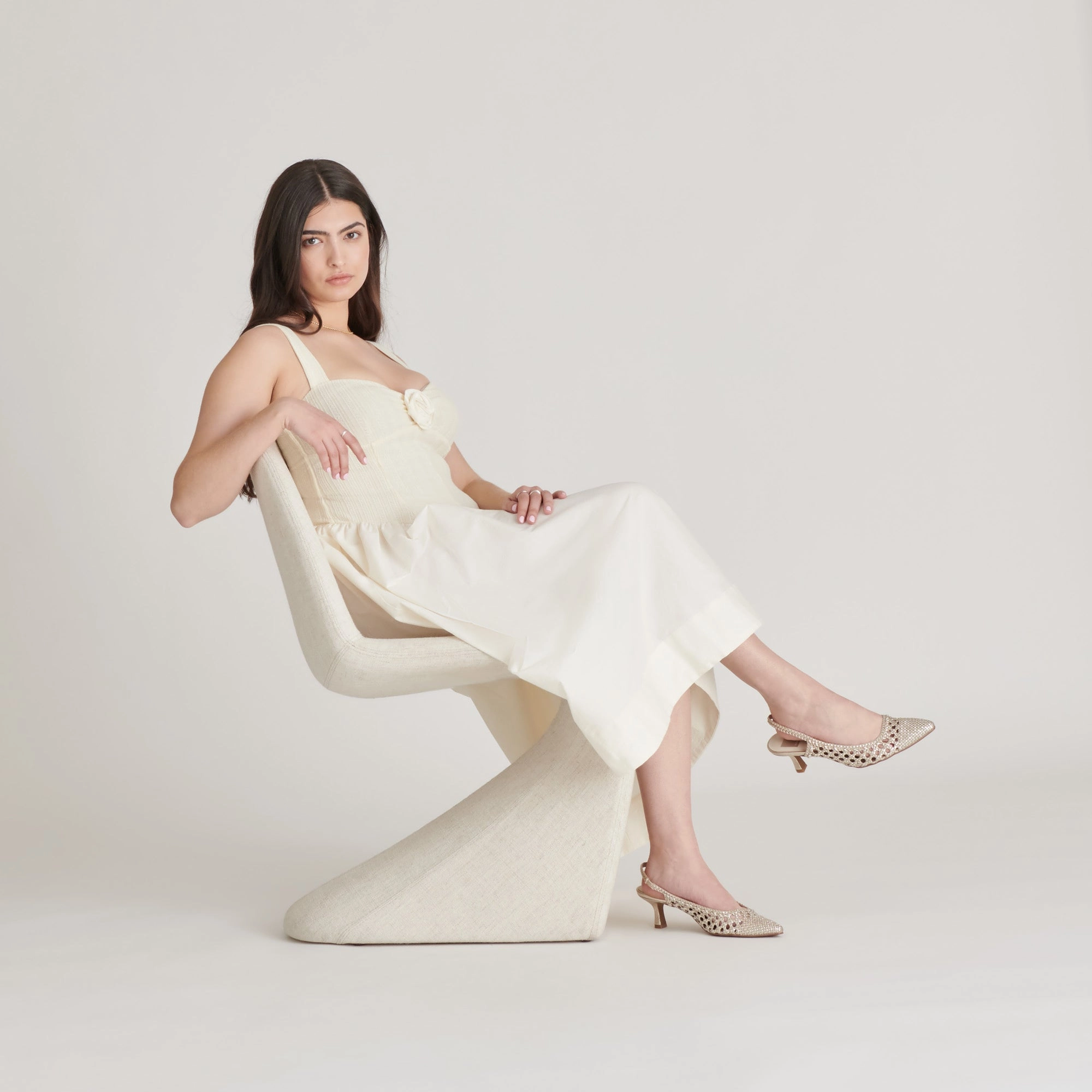 OLYMPA HEELS LIGHT GOLD METALLIC STELLA Antimicrobial Torsion Control Plate