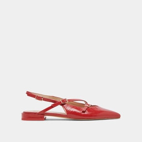 Friction Reduction Tech Arch support PAMLA FLATS RED CRINKLE PATENT