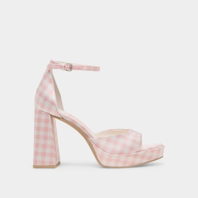 Orthopedic Support Practical Design PANDRO X BYRDIE GOLF HEELS PINK PLAID GINGHAM