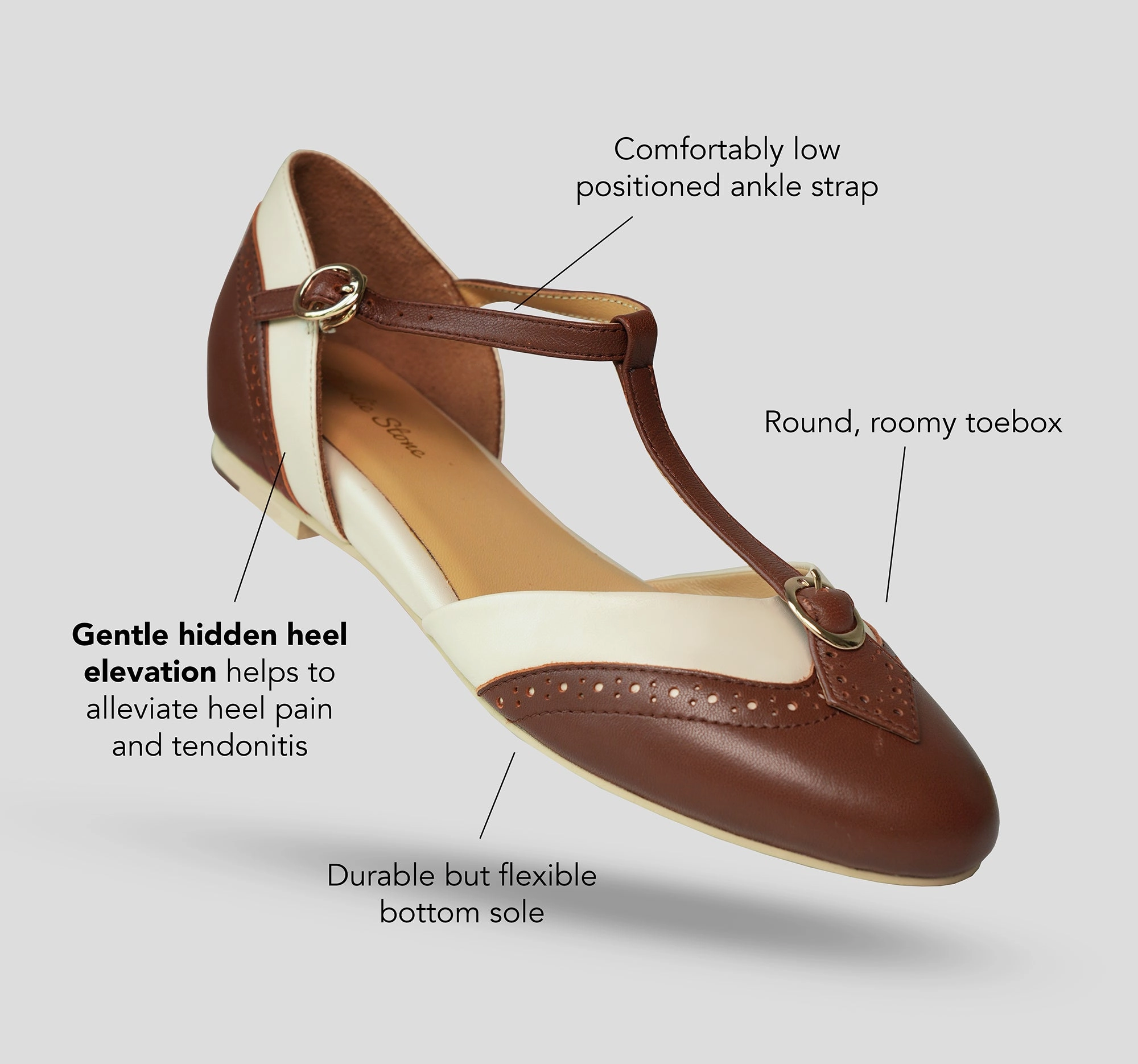 Traction Sole Elevated arch Parisienne (Beige/Espresso)